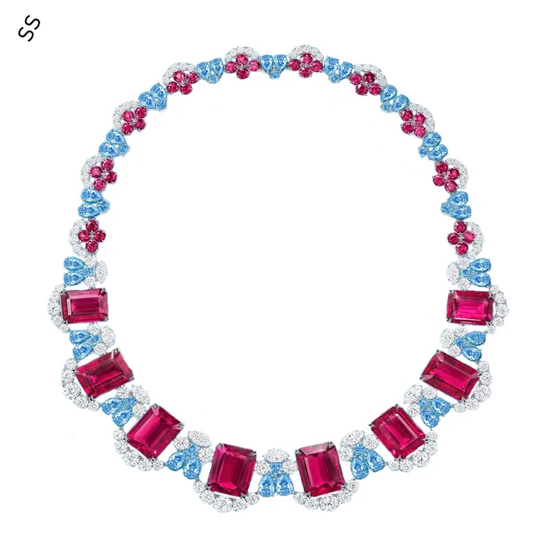 Luxury S925 Sterling Silver Pigeon Blood Stone Female Necklace Fashion Atmospheric Dress Accessories Europe and American Popular
Luxury S925 Sterling Silver Pigeon Blood Stone Female Necklace Fashion Atmospheric Dress Accessories Europe and American Popular