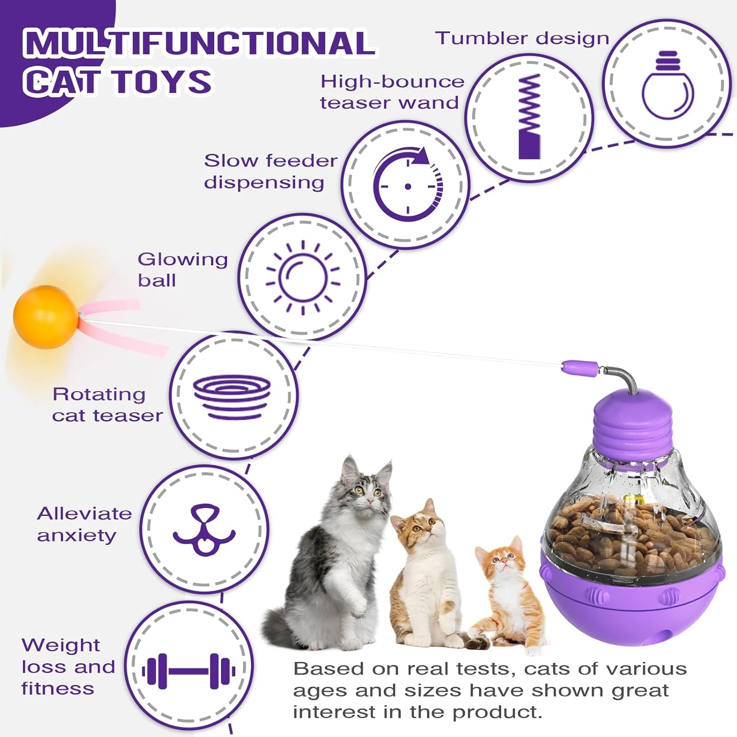 Engaging Interactive Cat Toy for Hours of Fun and Exercise in Limited Indoor or Outdoor Spaces - Perfect Way to Keep Your Belove
Engaging Interactive Cat Toy for Hours of Fun and Exercise in Limited Indoor or Outdoor Spaces - Perfect Way to Keep Your Belove