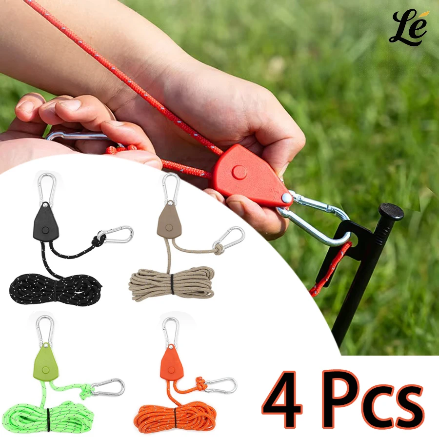 4 Ropes Adjustable Ratchet Rope Straps with Buttons Suitable for Tents Sunshades Plant Lights Outdoor Camping and Hiking
4 Ropes Adjustable Ratchet Rope Straps with Buttons Suitable for Tents Sunshades Plant Lights Outdoor Camping and Hiking