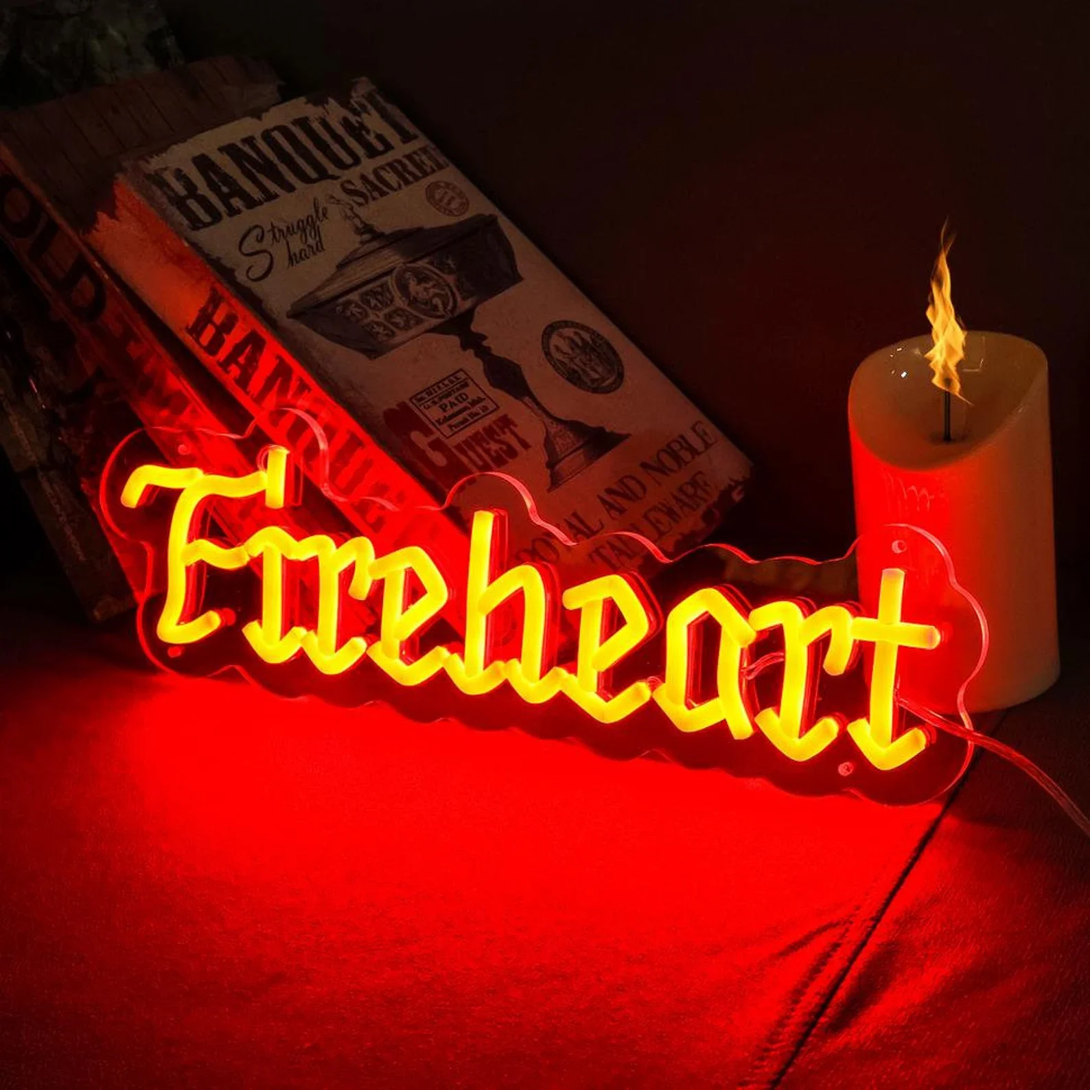 Fireheart Neon Sign, The Fireheart Led Neon Light Sign, Old English Font Neon Sign Wall Decor, Book Lover Gift
Fireheart Neon Sign, The Fireheart Led Neon Light Sign, Old English Font Neon Sign Wall Decor, Book Lover Gift
