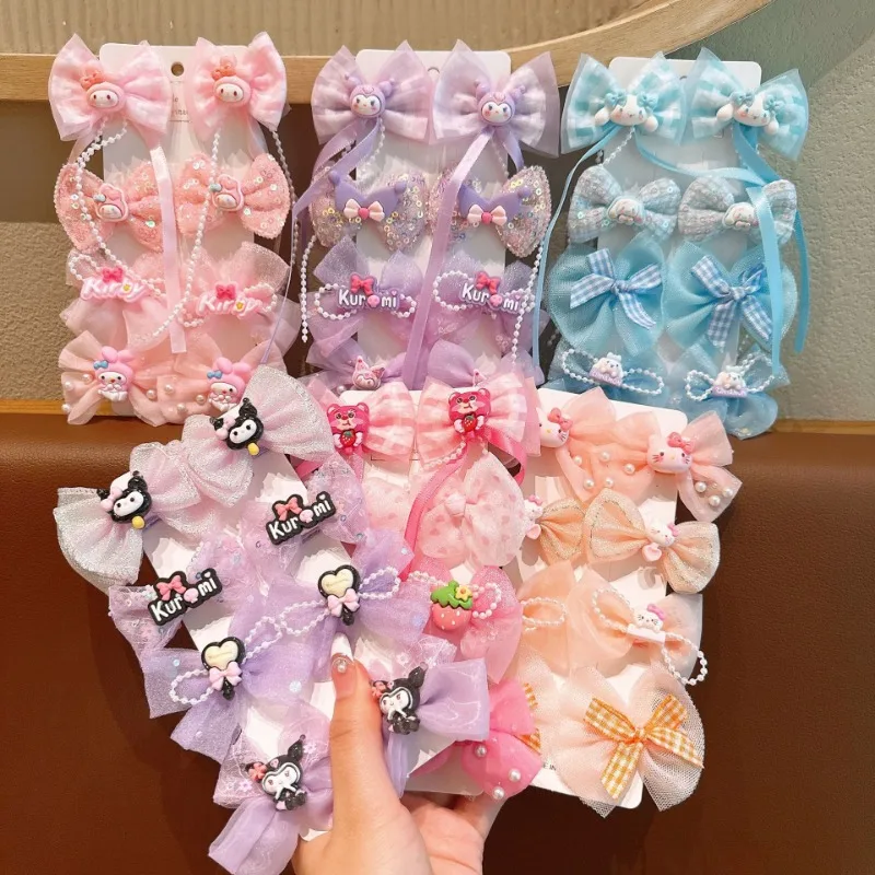 8Pcs Sanrio Kuromi Flower Bow Children's Hairpins Lace Mesh Girl Hair Clips Sweet Cute Princess Barrettes Baby Hair Accessories
8Pcs Sanrio Kuromi Flower Bow Children's Hairpins Lace Mesh Girl Hair Clips Sweet Cute Princess Barrettes Baby Hair Accessories