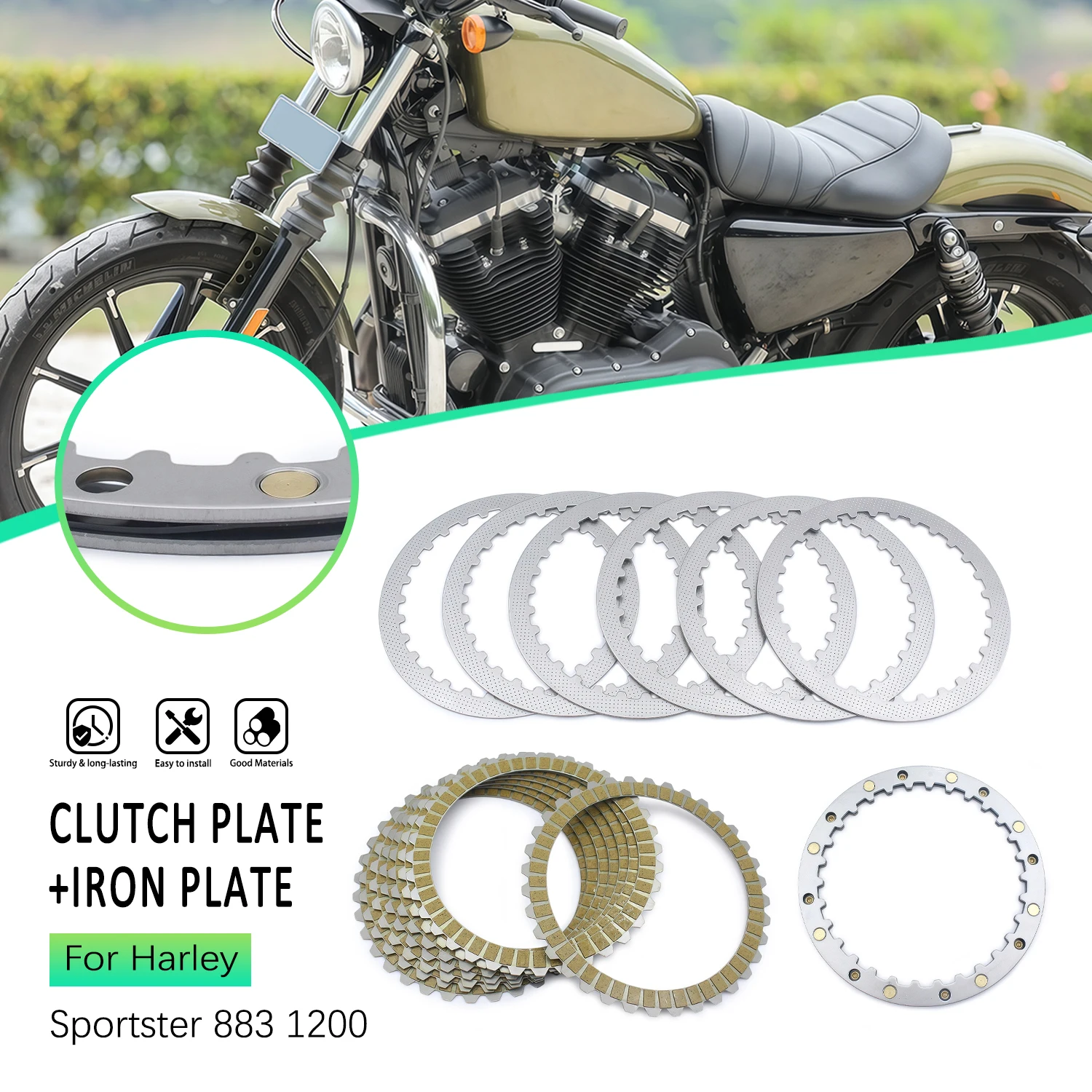 For Harley Sportster 883 1200 Forty Eight Iron 883 1200 Roadster 37977-90 37913-90 Clutch Friction Plate Spring Kit Motorcycle
For Harley Sportster 883 1200 Forty Eight Iron 883 1200 Roadster 37977-90 37913-90 Clutch Friction Plate Spring Kit Motorcycle