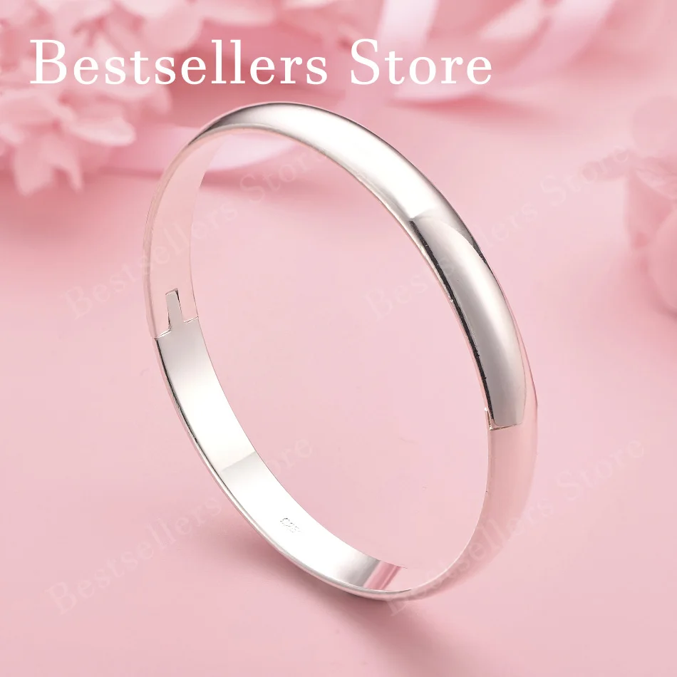 Luxurious 925 sterling silver minimalist 8MM open bracelet for women's fashion parties, wedding jewelry
Luxurious 925 sterling silver minimalist 8MM open bracelet for women's fashion parties, wedding jewelry