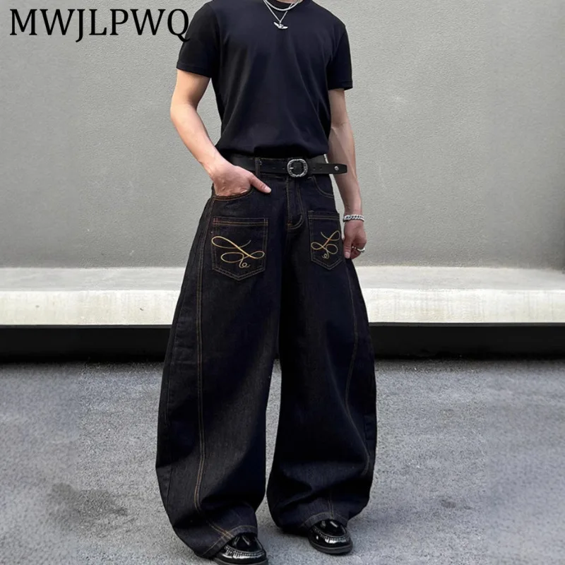 MWJLPWQ American Retro Niche Embroidered Design Raw Denim Baggy Curved Knife Jeans For Men Wide-Leg Loose Machete Pants 16525
MWJLPWQ American Retro Niche Embroidered Design Raw Denim Baggy Curved Knife Jeans For Men Wide-Leg Loose Machete Pants 16525