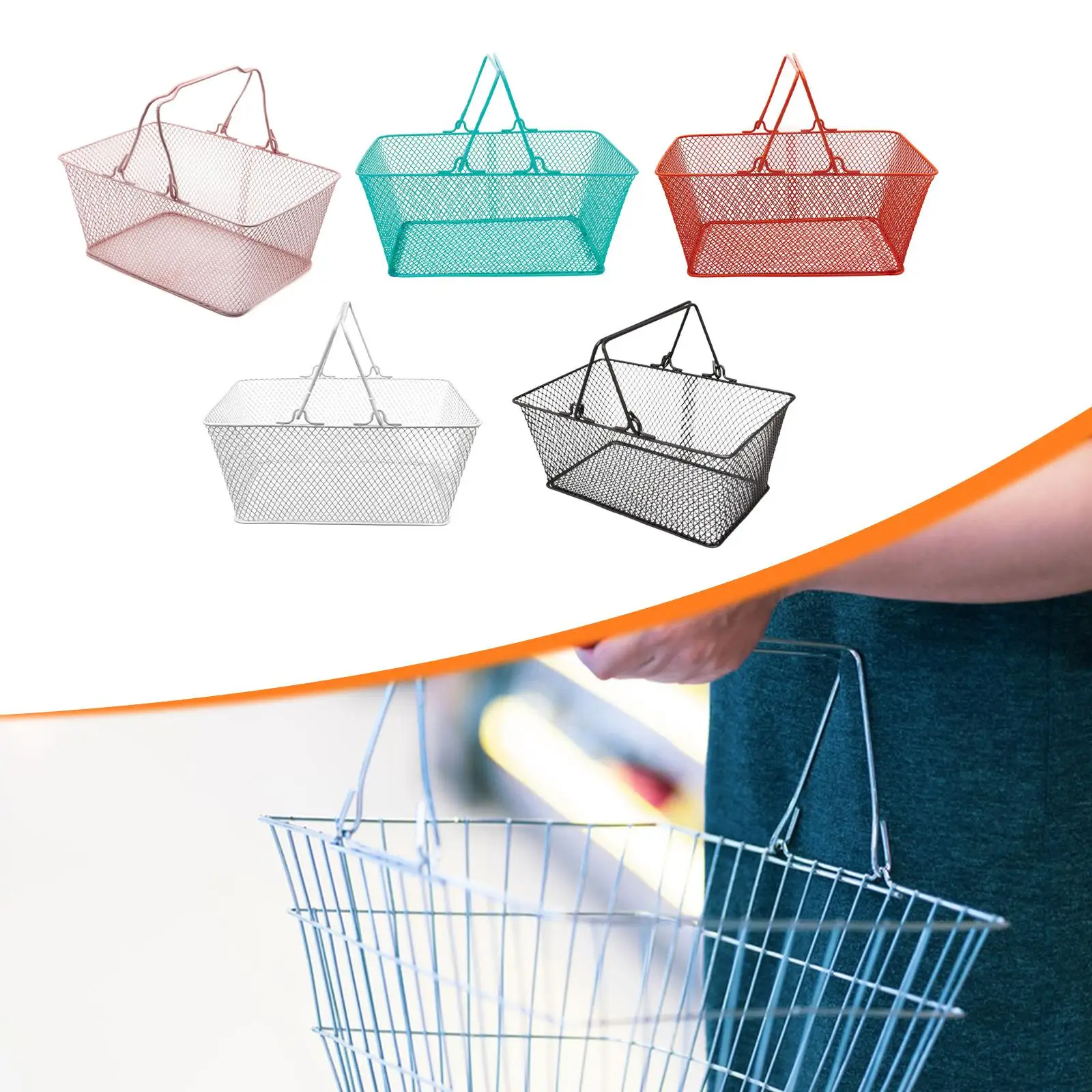 Shopping Basket Sturdy Supermarket Carry Basket for Bar Retail Store Grocery
Shopping Basket Sturdy Supermarket Carry Basket for Bar Retail Store Grocery
