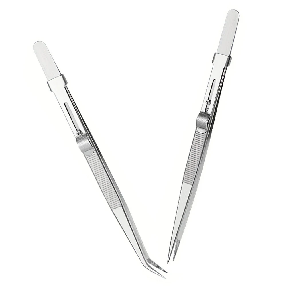 2pcs Jewelry Diamond Tweezers 165mm Stainless Steel Straight Curved AntiSlip Craft Manicure Professional Nail Tools
2pcs Jewelry Diamond Tweezers 165mm Stainless Steel Straight Curved AntiSlip Craft Manicure Professional Nail Tools