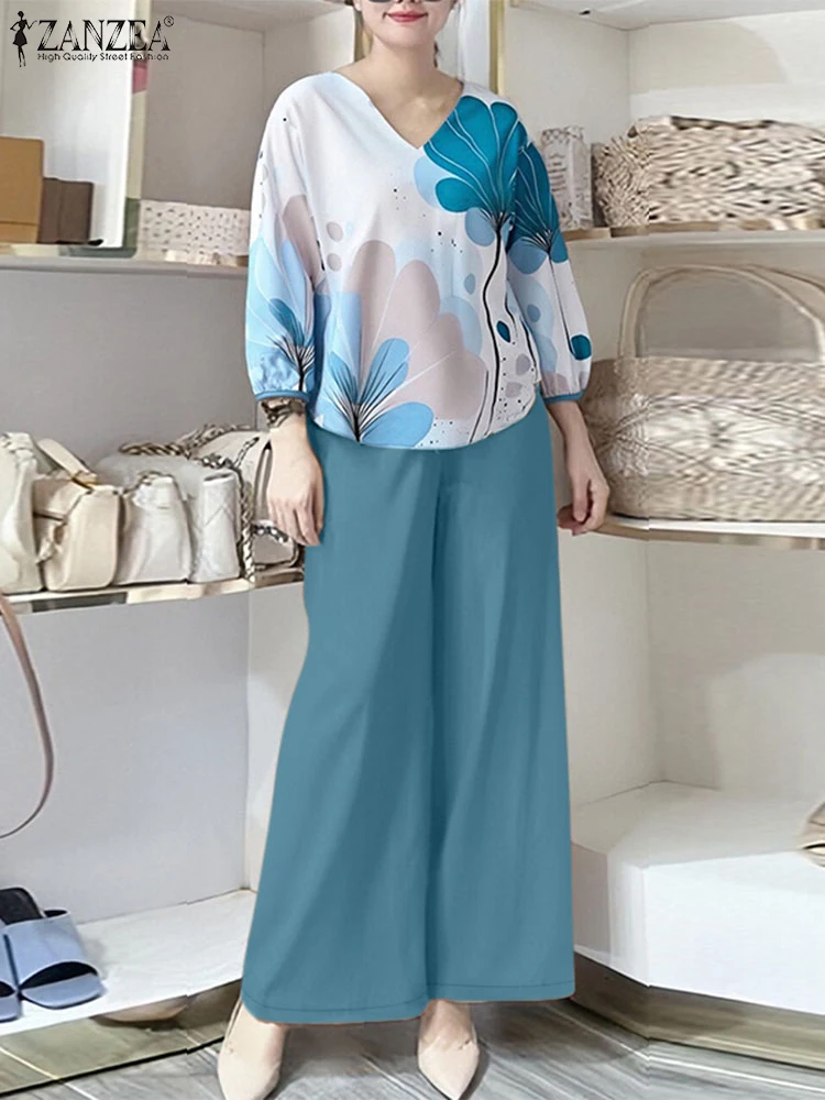 ZANZEA 2PCS Fashion Long Sleeve Floral Tops Trousers Suit Spring Outfits Women Elegant Work Matching Sets 2025 Casual Pant Sets
ZANZEA 2PCS Fashion Long Sleeve Floral Tops Trousers Suit Spring Outfits Women Elegant Work Matching Sets 2025 Casual Pant Sets