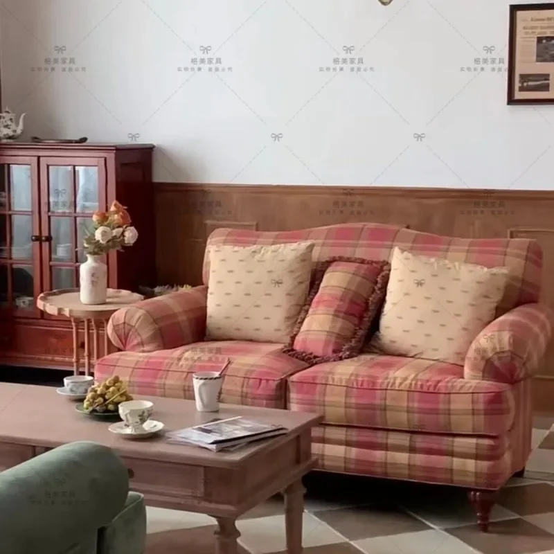 Plaid Fabric Bedroom Bed & Breakfast Double Three-Seat Sofa Light Luxury Leisure Furniture
Plaid Fabric Bedroom Bed & Breakfast Double Three-Seat Sofa Light Luxury Leisure Furniture