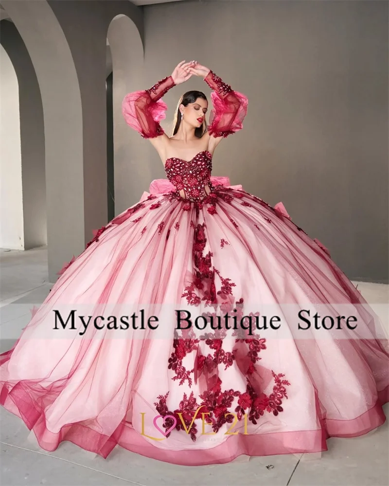 Red Tulle Shiny Quinceanera Dresses Off Shoulder Ball Gown Sweet 16 Dress Beading Applique Lace Birthday Party Dress Customized
Red Tulle Shiny Quinceanera Dresses Off Shoulder Ball Gown Sweet 16 Dress Beading Applique Lace Birthday Party Dress Customized