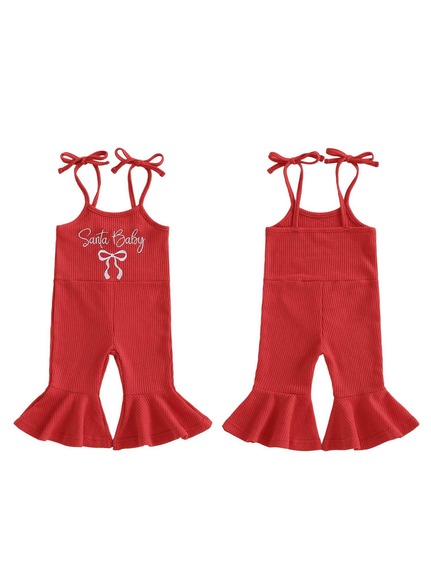 Adorable Infant Girl Holiday Romper with Cute Bow Detail and Flowy Ruffles Sleeveless Christmas Overalls with Adjustable Straps
Adorable Infant Girl Holiday Romper with Cute Bow Detail and Flowy Ruffles Sleeveless Christmas Overalls with Adjustable Straps