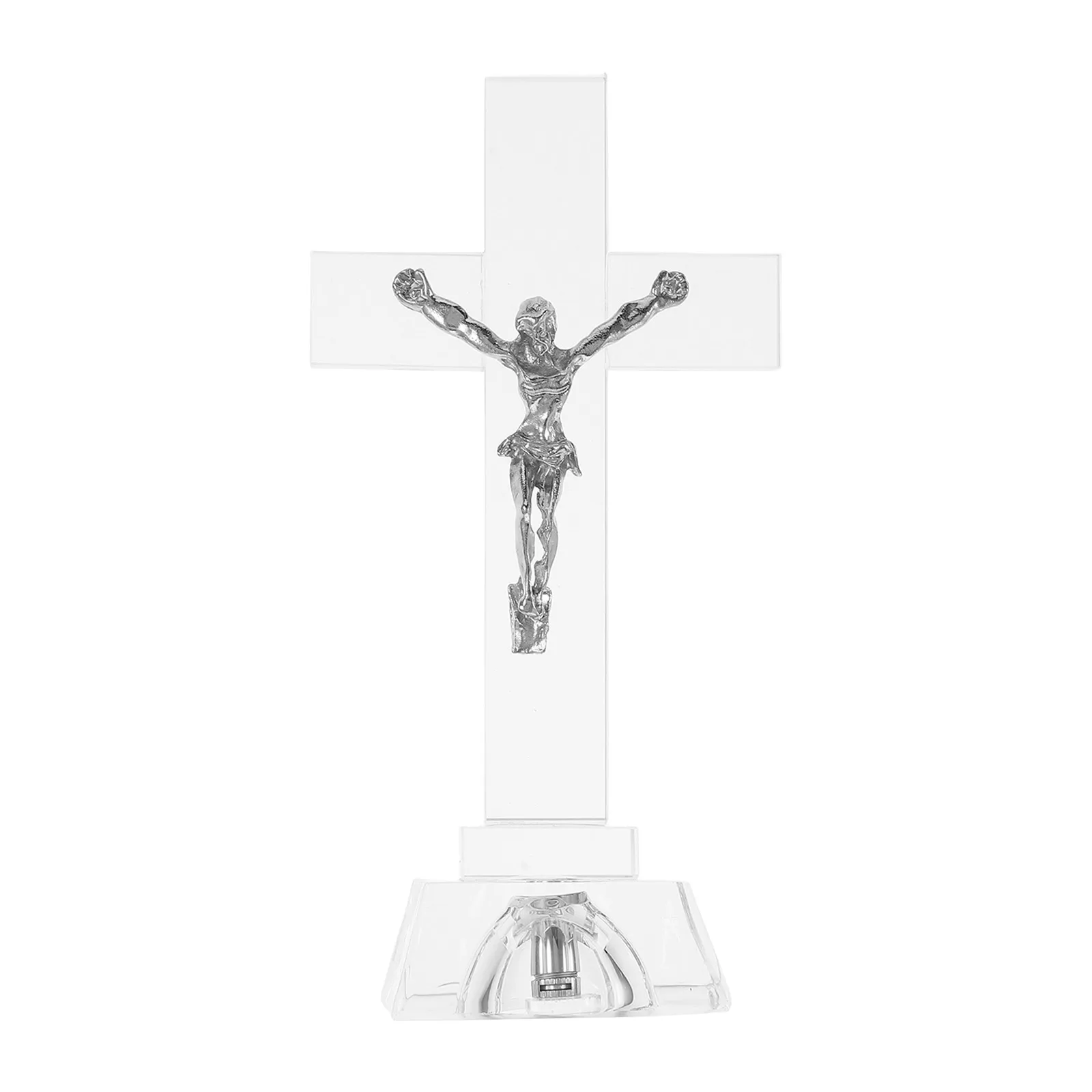 Glowing Crystal Cross Religious Table Decor Standing Jesus Statue Unique Home Blessing Ornament Christian Decor
Glowing Crystal Cross Religious Table Decor Standing Jesus Statue Unique Home Blessing Ornament Christian Decor