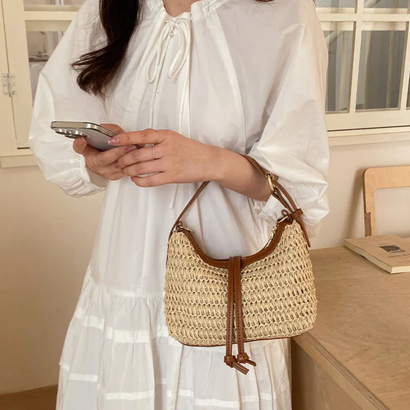 Fashion Paper Rope Straw Bag NEW Women Bags Summer Woven Beach Bags for Women Shoulder Crossbody Bag Half Moon Tote Clutch Purse
Fashion Paper Rope Straw Bag NEW Women Bags Summer Woven Beach Bags for Women Shoulder Crossbody Bag Half Moon Tote Clutch Purse