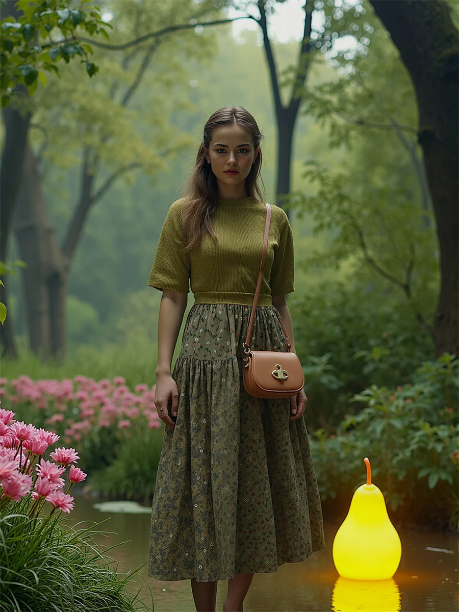 Floral Midi Skirts Womens Fringed Pleated Layered High Waist Patchwork Mesh Ruffle Chic College Autumn Artistic Simple
Floral Midi Skirts Womens Fringed Pleated Layered High Waist Patchwork Mesh Ruffle Chic College Autumn Artistic Simple