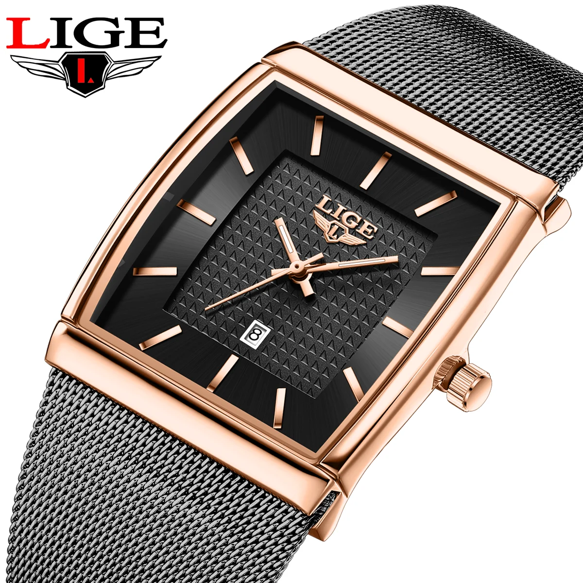 LIGE 2026 Luxury Watches For Men Fashion Business Rose Black Ultra Thin Mesh Waterproof Luminous Men's Quartz Wristwatches Reloj
LIGE 2026 Luxury Watches For Men Fashion Business Rose Black Ultra Thin Mesh Waterproof Luminous Men's Quartz Wristwatches Reloj