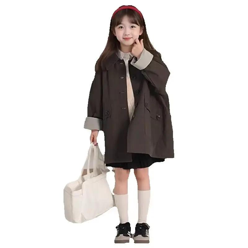 Girls' Vintage Loose Casual Windbreaker Coat Spring Autumn New Style Children's Jacket Outerwear 4 6 8 10 12Y
Girls' Vintage Loose Casual Windbreaker Coat Spring Autumn New Style Children's Jacket Outerwear 4 6 8 10 12Y
