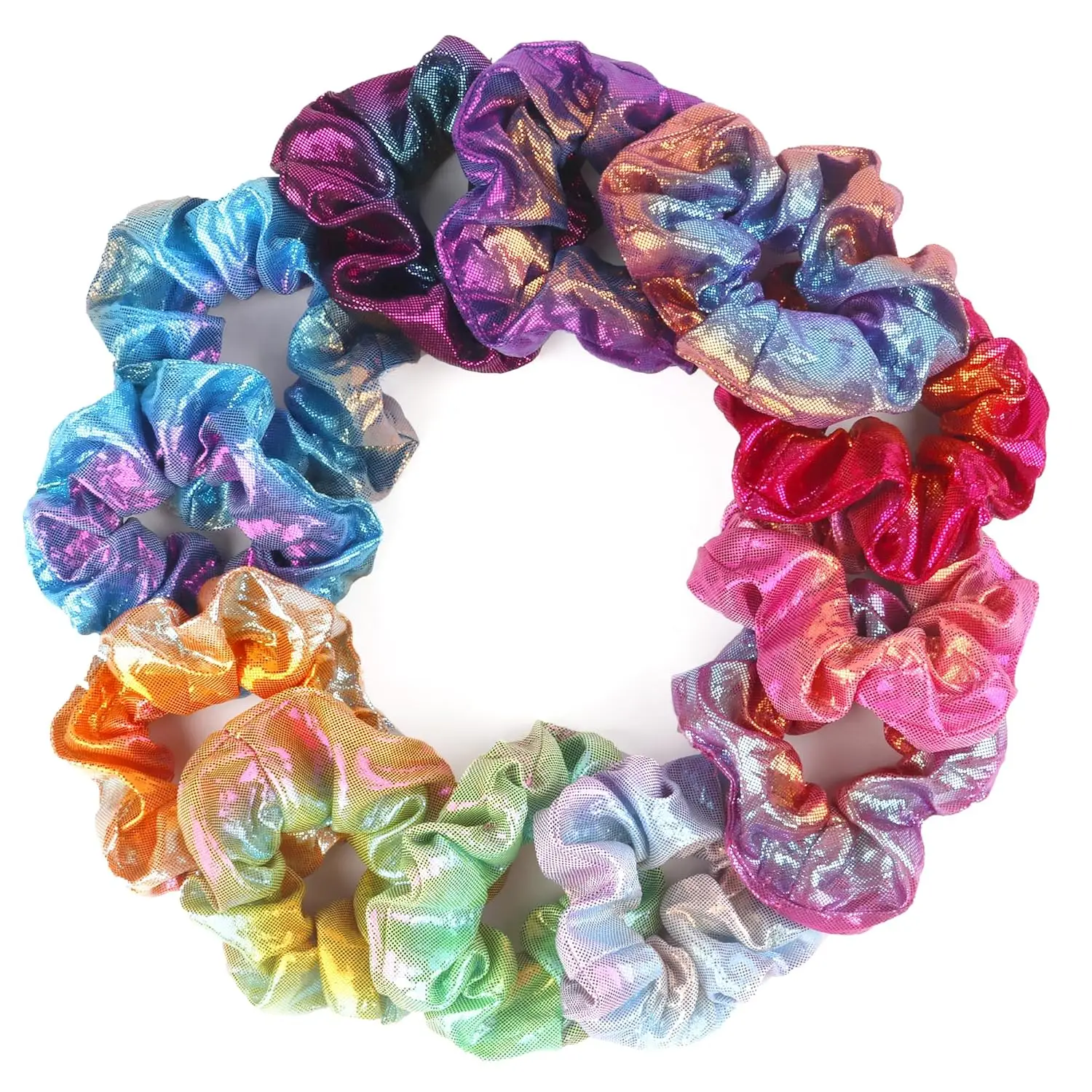 12 Shiny Metallic Scrunchies, Soft Hair Ties for Women Girls, Elastic Ponytail Holders
12 Shiny Metallic Scrunchies, Soft Hair Ties for Women Girls, Elastic Ponytail Holders