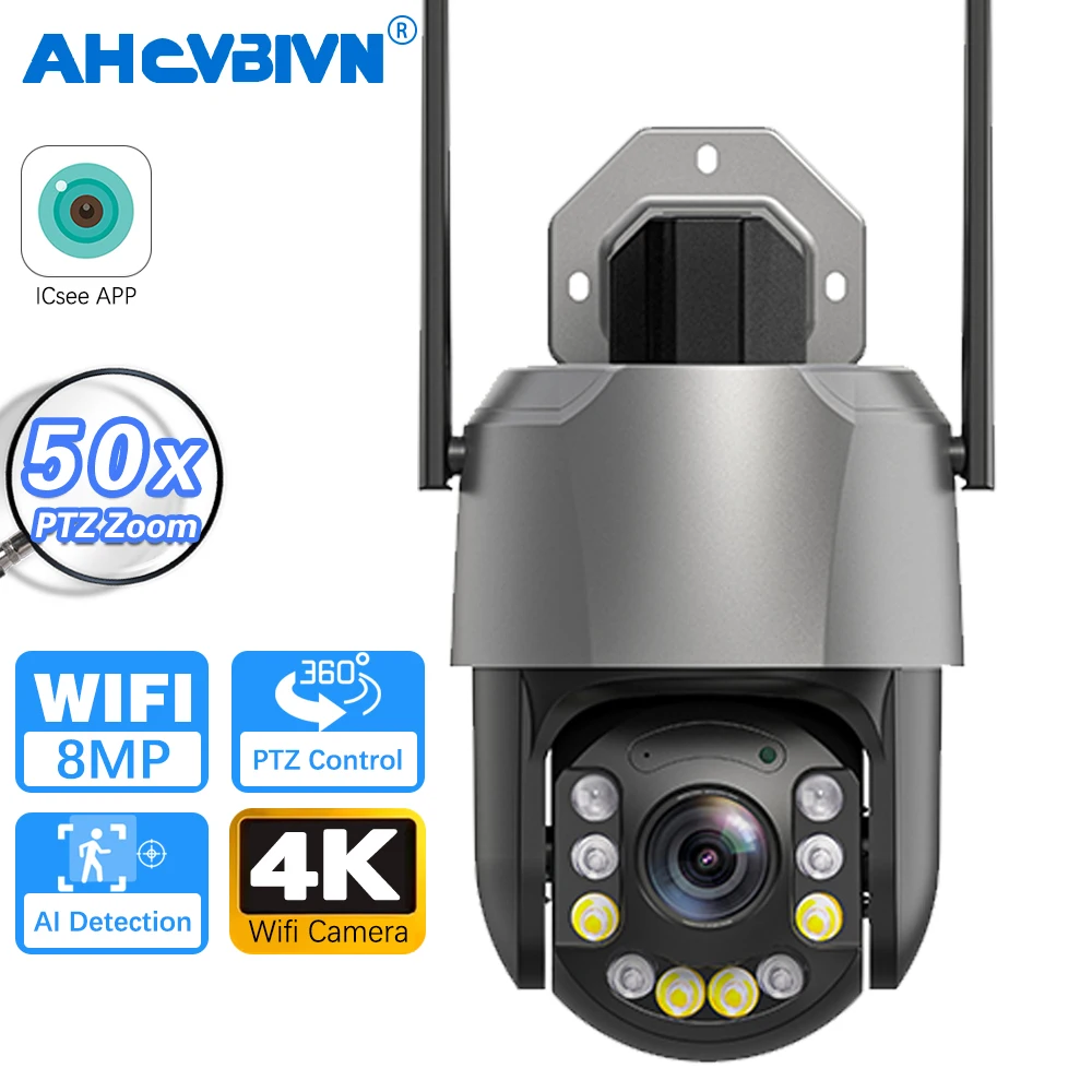 XMeye 8MP 4K Two-Way Audio PTZ Wifi Camera Outdoor 20X 50X Optical Zoom Human Detection 150-200M Night Vision IP Camera ICsee
XMeye 8MP 4K Two-Way Audio PTZ Wifi Camera Outdoor 20X 50X Optical Zoom Human Detection 150-200M Night Vision IP Camera ICsee