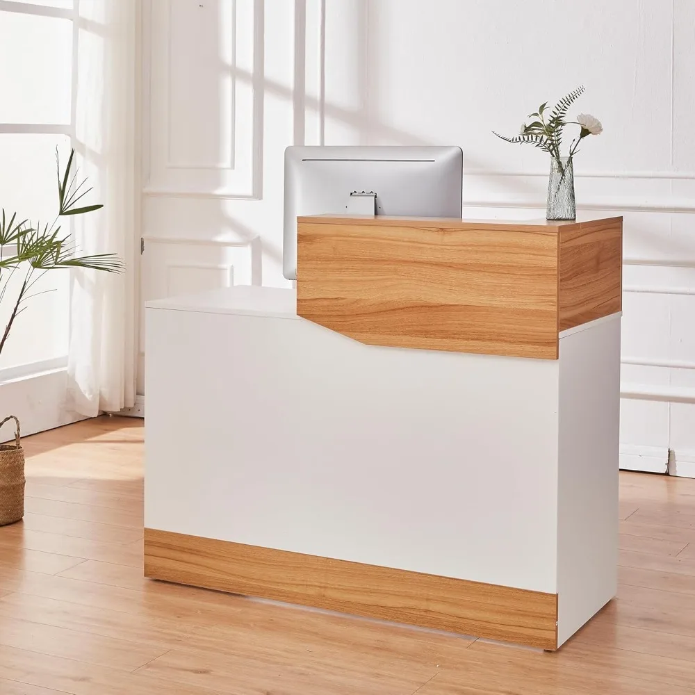 Reception Desk with Counter,Modern Counter Table with Cable Grommet,47 inch Retail Counter for Checkout, Lobby, Beauty Salon
Reception Desk with Counter,Modern Counter Table with Cable Grommet,47 inch Retail Counter for Checkout, Lobby, Beauty Salon