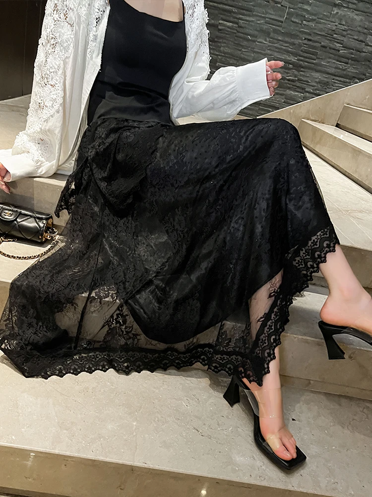 Women's High Waist Long Skirt Lace Embroidery Hollow out Design Street Sle Midi Skirt Summer 2025 New Collection
Women's High Waist Long Skirt Lace Embroidery Hollow out Design Street Sle Midi Skirt Summer 2025 New Collection