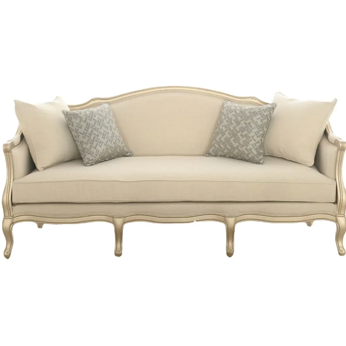 Wholesale of American vintage champagne, golden solid wood living room, apartment, hotel rental, light luxury style, three perso
Wholesale of American vintage champagne, golden solid wood living room, apartment, hotel rental, light luxury style, three perso