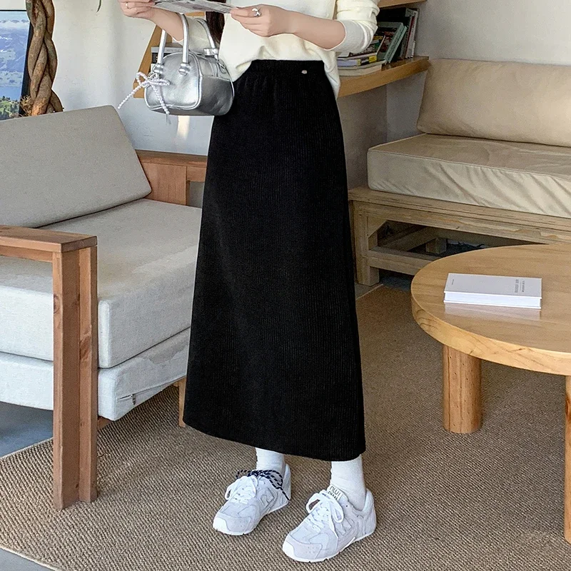 New Autumn Winter Thicken Warm Woolen Long Skirts Women Fashion Elastic High Waist A-line Skirt Ladies Casual Skirts
New Autumn Winter Thicken Warm Woolen Long Skirts Women Fashion Elastic High Waist A-line Skirt Ladies Casual Skirts