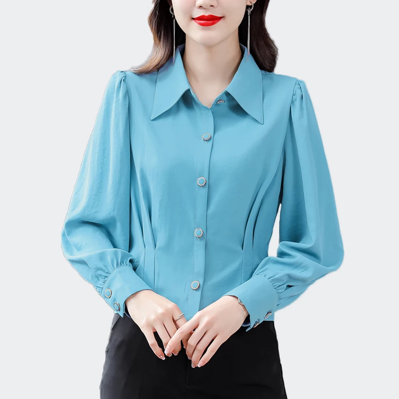 White Shirt Women Chiffon Shirt Long Sleeve Blouses Slim Women Tops OL Korean Fashion Women Shirts Autumn Working Clothes
White Shirt Women Chiffon Shirt Long Sleeve Blouses Slim Women Tops OL Korean Fashion Women Shirts Autumn Working Clothes