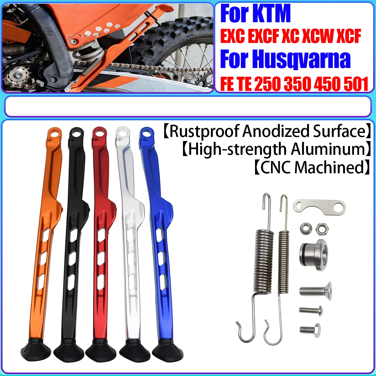 For Husqvarna TE FEXC For KTM Motocross EXCF 150-450 500 530 Parking Side Stand Kit Universal Parts XCW XCF XCFW EXC EXC
For Husqvarna TE FEXC For KTM Motocross EXCF 150-450 500 530 Parking Side Stand Kit Universal Parts XCW XCF XCFW EXC EXC