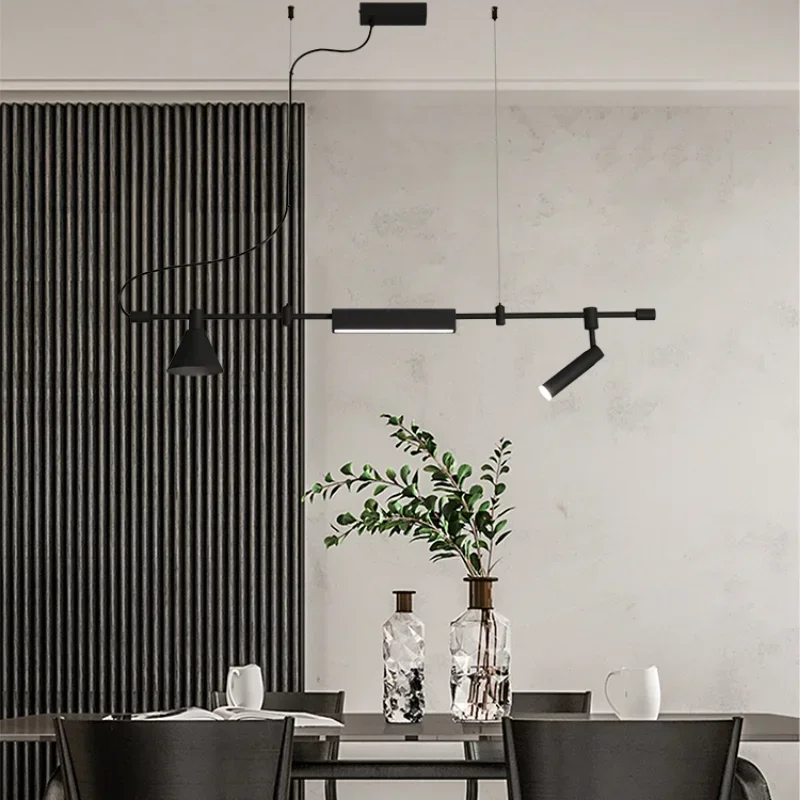 Скандинавская минималистичная длинная подвесная люстра - художественный черный светильник для ресторана, бара и магазина
Скандинавская минималистичная длинная подвесная люстра - художественный черный светильник для ресторана, бара и магазина