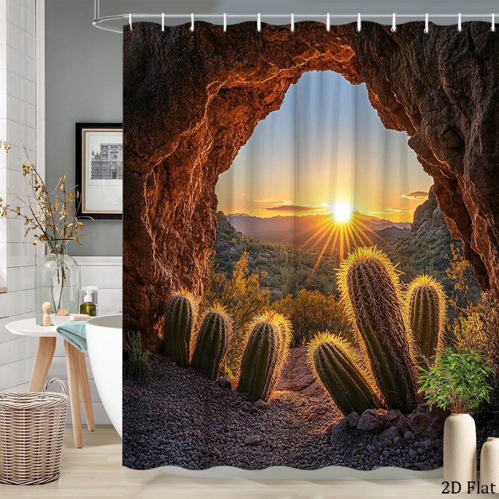 Waterproof Boho Cactus Desert Sunset Shower Curtain Waterproof Bathroom Decor Tropical Nature Tapestry Curtain 180x200cm
Waterproof Boho Cactus Desert Sunset Shower Curtain Waterproof Bathroom Decor Tropical Nature Tapestry Curtain 180x200cm
