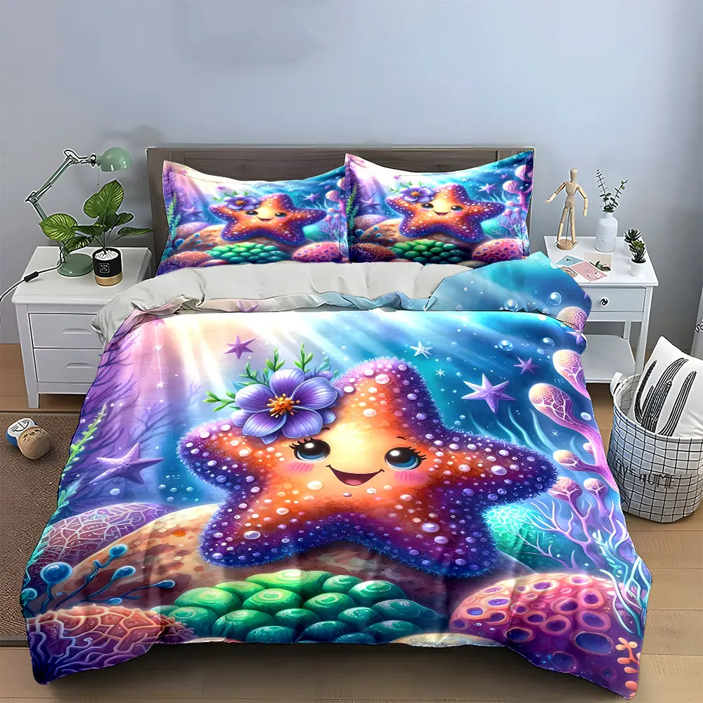 "Underwater Ocean Decor Set" Bedding Set with 1 Duvet Cover 2 Pillowcases Single Double King Queen, Gift
"Underwater Ocean Decor Set" Bedding Set with 1 Duvet Cover 2 Pillowcases Single Double King Queen, Gift