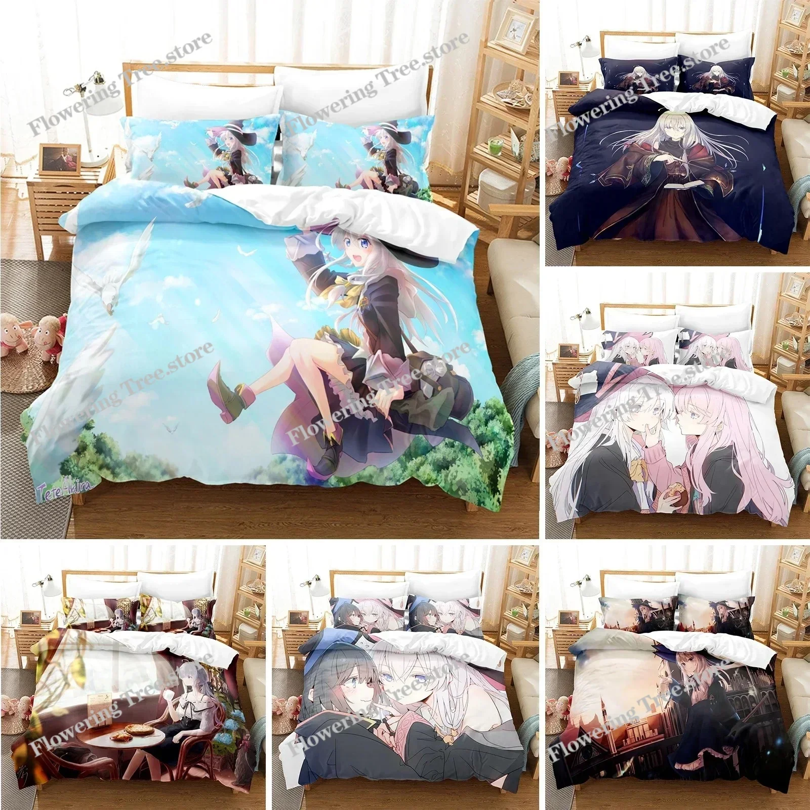 3D Printed Wandering Witch Bedding Set Anime The Journey of Elaina Duvet Cover Double Twin Full Queen King Adult Kid Quilt Cover
3D Printed Wandering Witch Bedding Set Anime The Journey of Elaina Duvet Cover Double Twin Full Queen King Adult Kid Quilt Cover