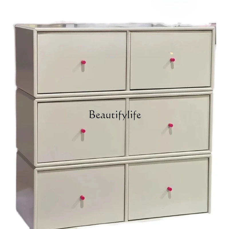 Simple can be spliced six-bucket cabinets stacked single storage locker storage 
Simple can be spliced six-bucket cabinets stacked single storage locker storage