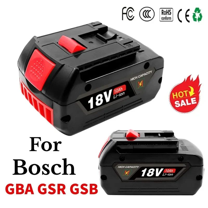 18V Battery for Bosch Electric Drill Rechargeable Battery BAT609, BAT609G, BAT618, BAT618G, BAT614 + 1Charger with Capacity 10Ah
18V Battery for Bosch Electric Drill Rechargeable Battery BAT609, BAT609G, BAT618, BAT618G, BAT614 + 1Charger with Capacity 10Ah