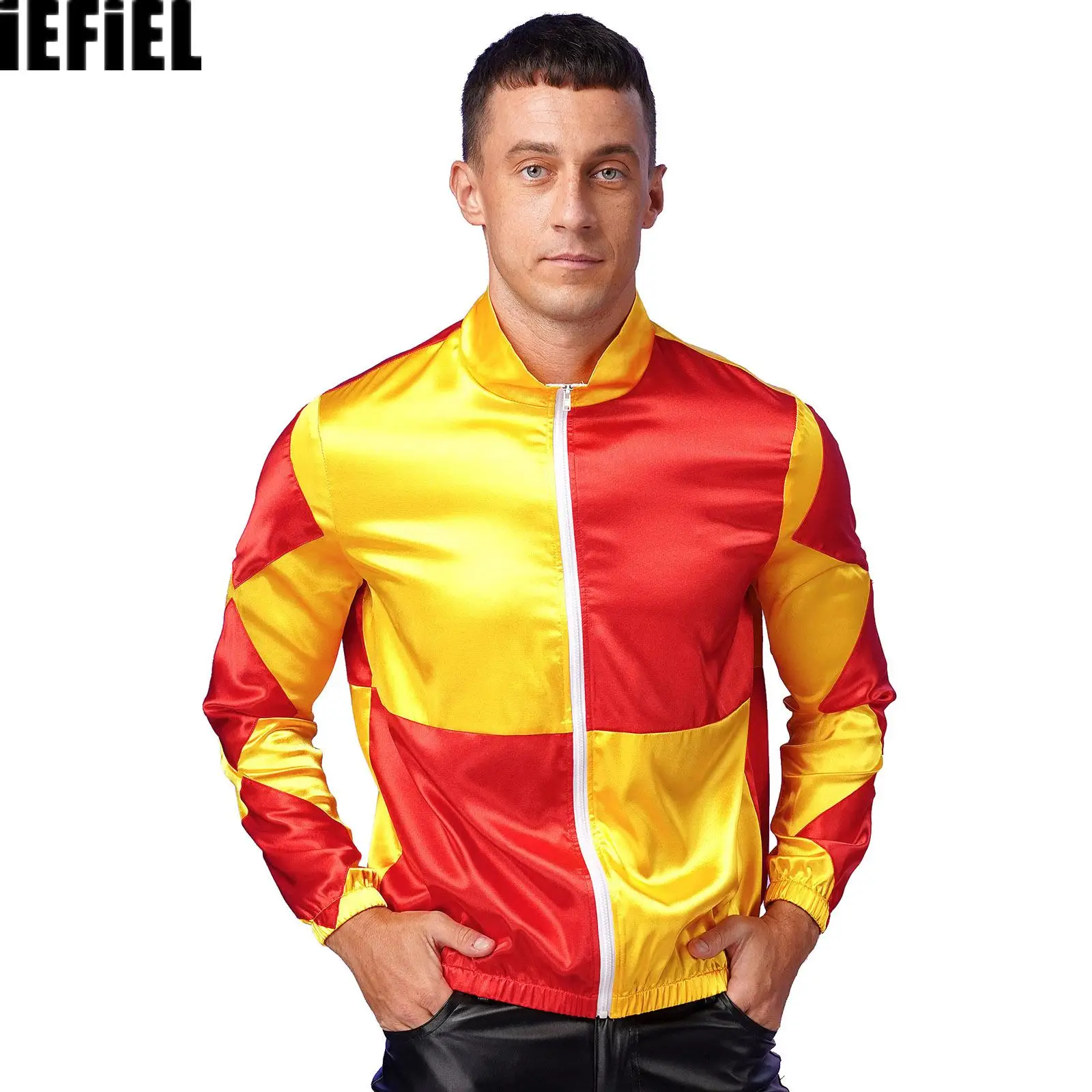 Мужские атласные куртки Jockey Horse на молнии спереди контрастная Шахматная верхняя одежда тренировочный костюм для лошадей костюмы на Хэллоуин
Мужские атласные куртки Jockey Horse на молнии спереди контрастная Шахматная верхняя одежда тренировочный костюм для лошадей костюмы на Хэллоуин