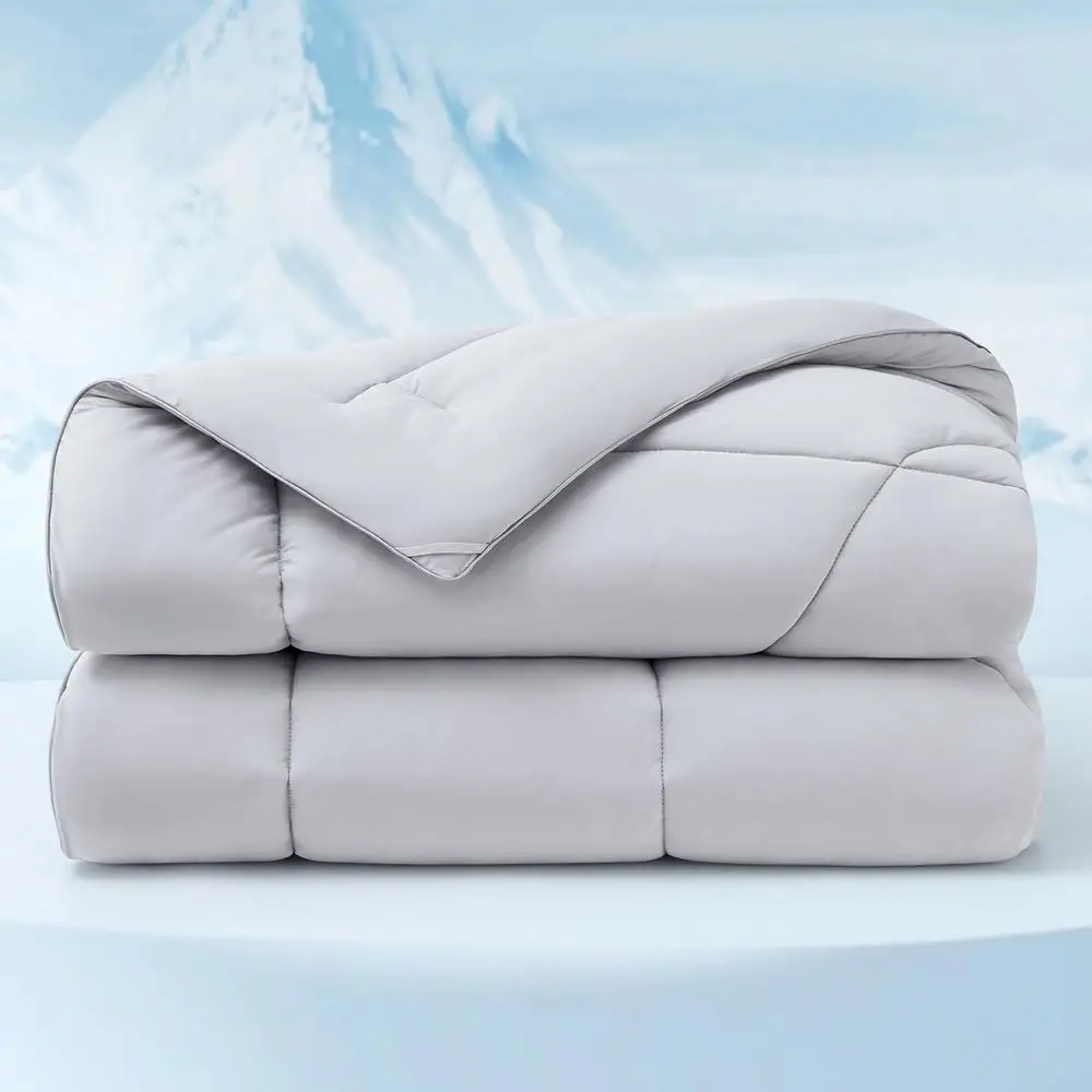 Queen Size Cooling Comforter - Dual-Sided Cool Tech, Lightweight Breathable Blanket for Hot Sleepers, Grey, 88x88 Inches
Queen Size Cooling Comforter - Dual-Sided Cool Tech, Lightweight Breathable Blanket for Hot Sleepers, Grey, 88x88 Inches