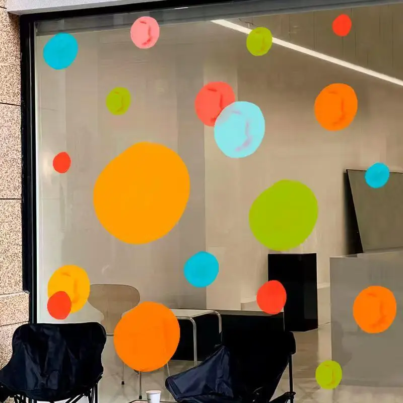 Spanish Creative Hand Drawn Colored Dot Stickers Shop Glass Doors Showcase Decorative Patterns Electrostatic Decorative Films
Spanish Creative Hand Drawn Colored Dot Stickers Shop Glass Doors Showcase Decorative Patterns Electrostatic Decorative Films