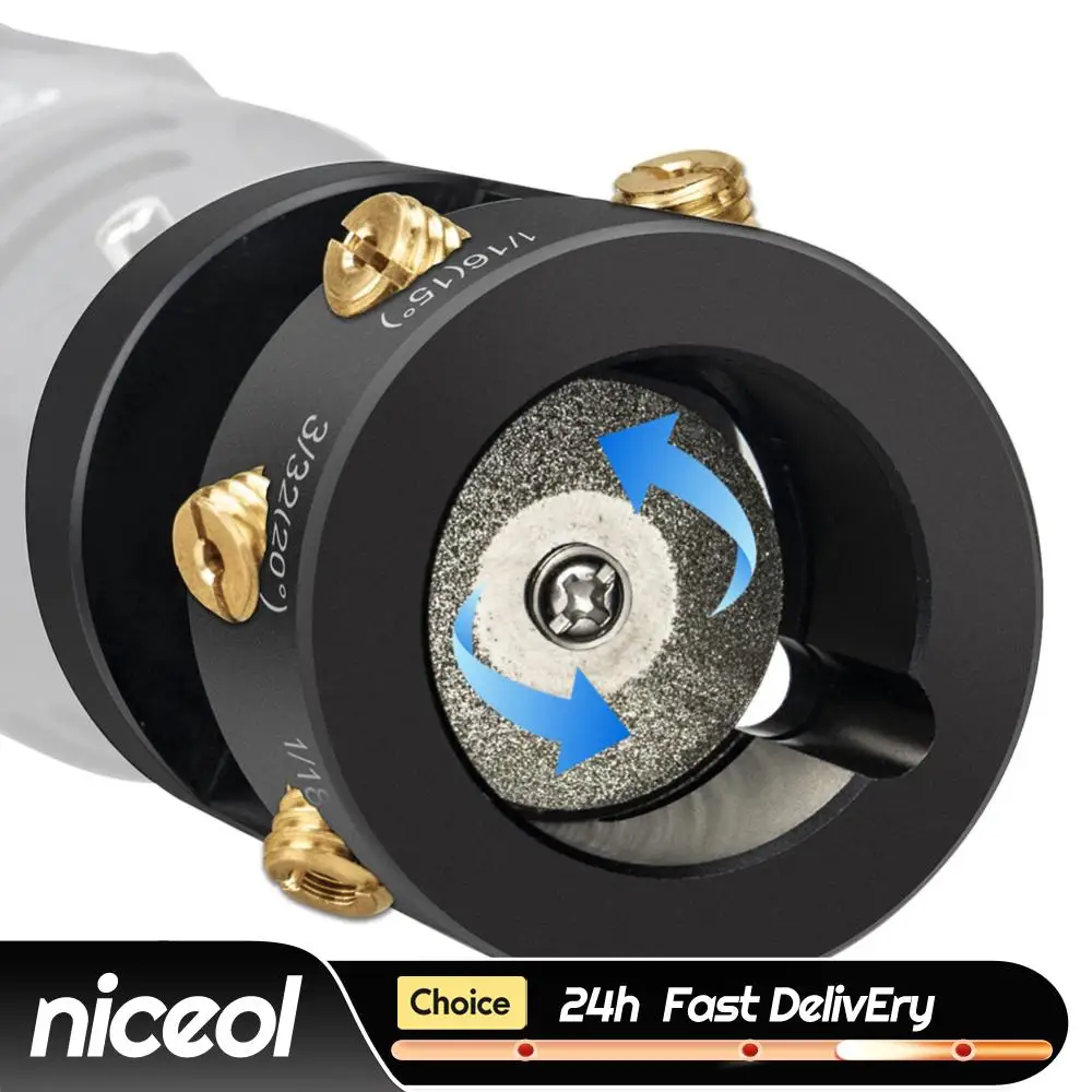 Tungsten Sharpener Multi Angle & Offsets Tungsten Grinder with Wheels & Connecting Rod with Cut Off Slot for Most Rotary Tool
