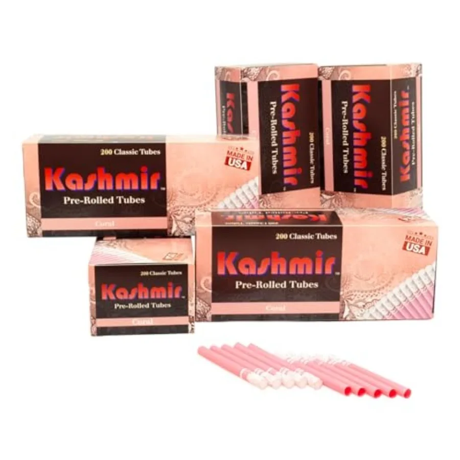 Сигаретные гильзы Kashmir Coral, 1000 штук (200 пачек по 5 коробок), для плавного затягивания, чистого сгорания, без разрывов, веганские, без глютена, подходят для большинства инжекторов.
Сигаретные гильзы Kashmir Coral, 1000 штук (200 пачек по 5 коробок), для плавного затягивания, чистого сгорания, без разрывов, веганские, без глютена, подходят для большинства инжекторов.