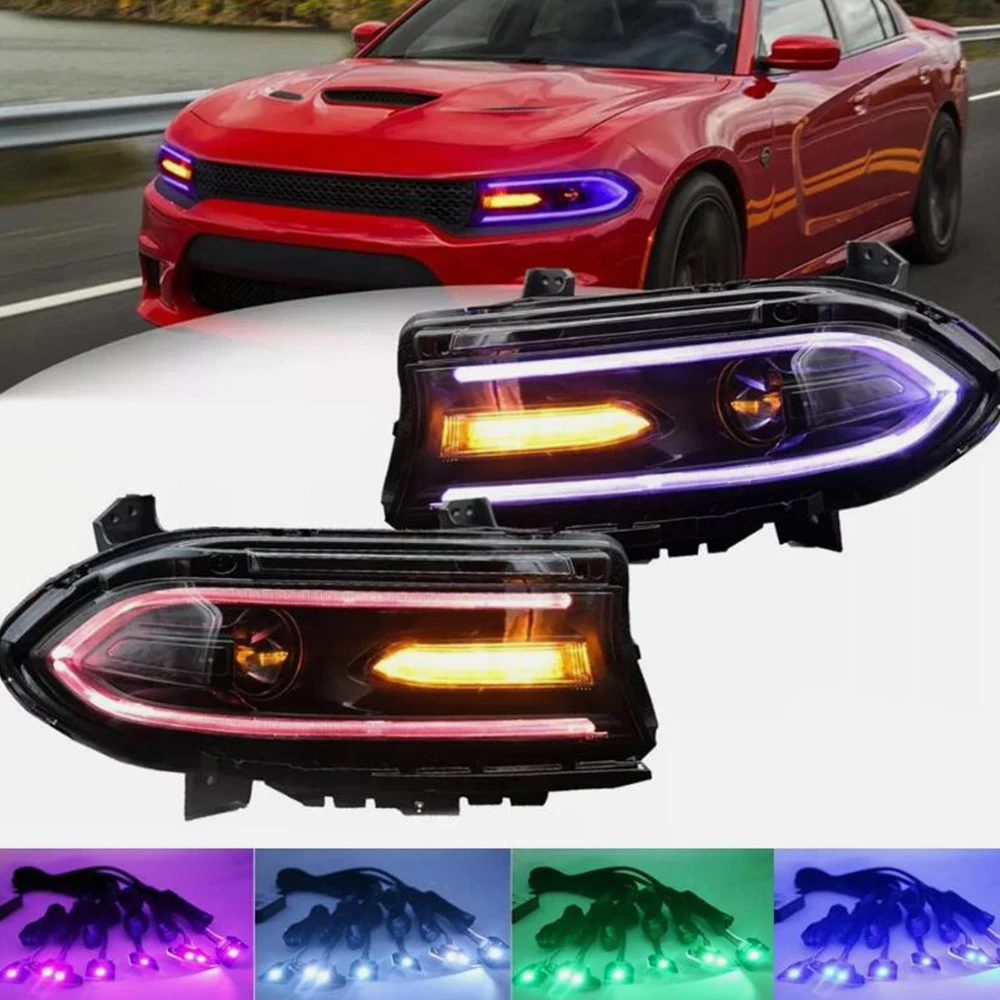 Bluetooth APP RGBW Multicolor LED DRL Board Headlight For 2015-19 Dodge Charger
Bluetooth APP RGBW Multicolor LED DRL Board Headlight For 2015-19 Dodge Charger