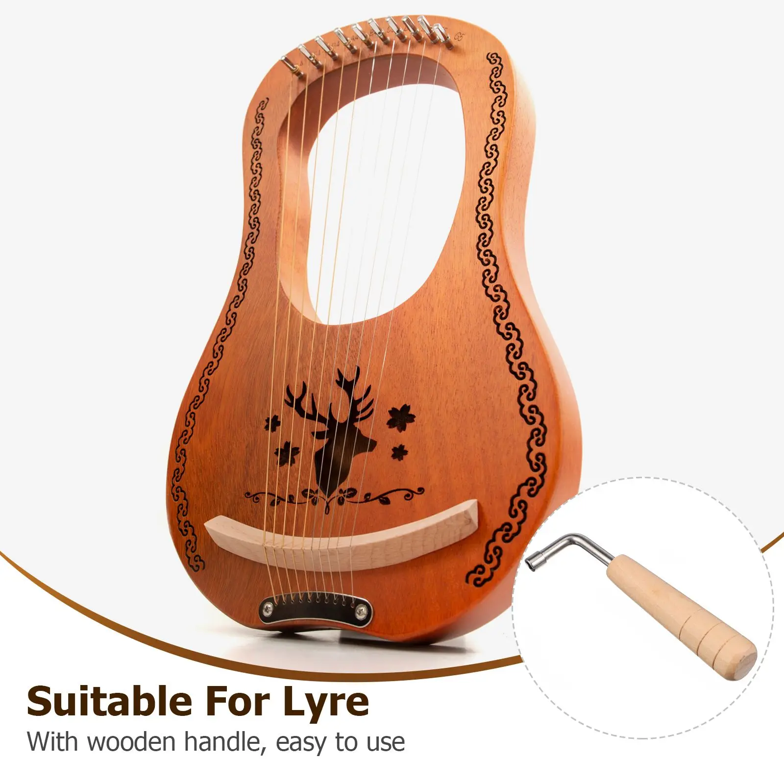 Wrench Concert Harp Tuning Instrument Tone Accessory Lyre Small Guitar Tool Part Primary School
Wrench Concert Harp Tuning Instrument Tone Accessory Lyre Small Guitar Tool Part Primary School