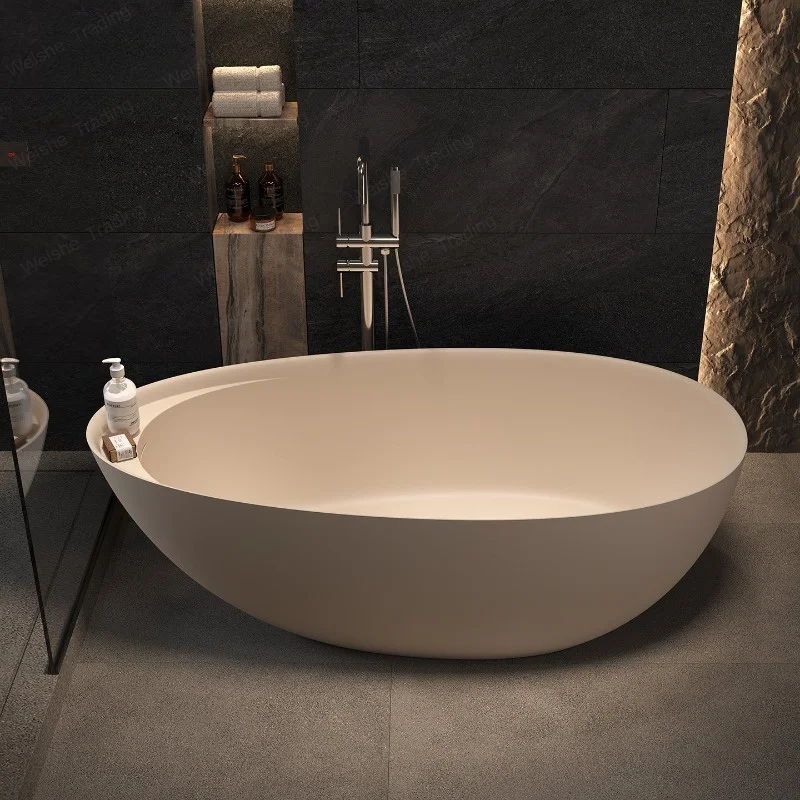 Free-standing artificial beautiful stone goose egg type household toilet bathtub hotel homestay bathroom bath
Free-standing artificial beautiful stone goose egg type household toilet bathtub hotel homestay bathroom bath