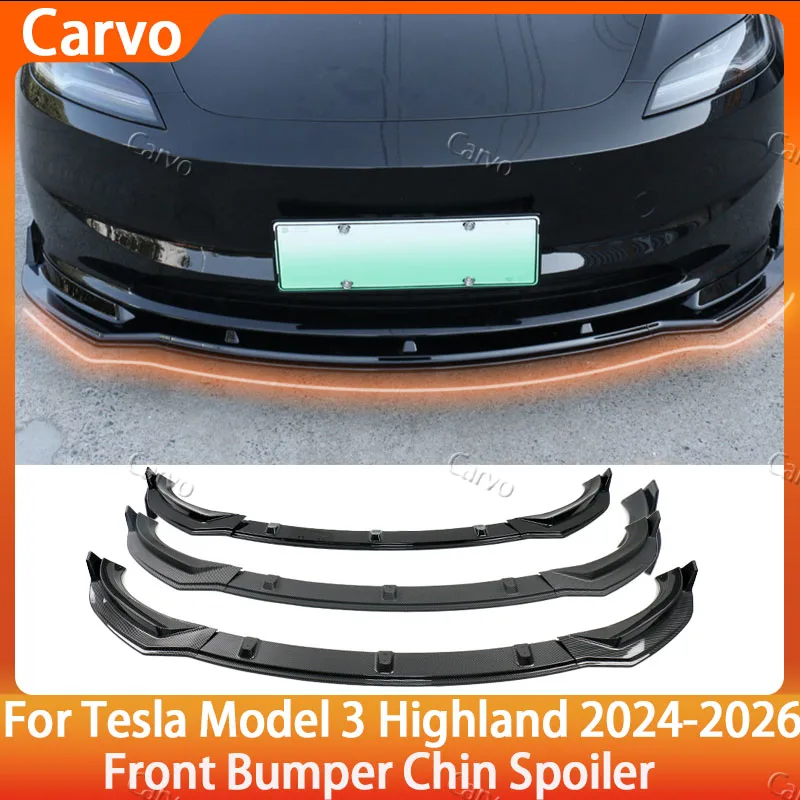 For Tesla Model 3 Highland 2024-2026 Gloss Black Car Front Bumper Lip Chin Diffuser Spoiler Deflector BodyKit Tuning Accessories
For Tesla Model 3 Highland 2024-2026 Gloss Black Car Front Bumper Lip Chin Diffuser Spoiler Deflector BodyKit Tuning Accessories