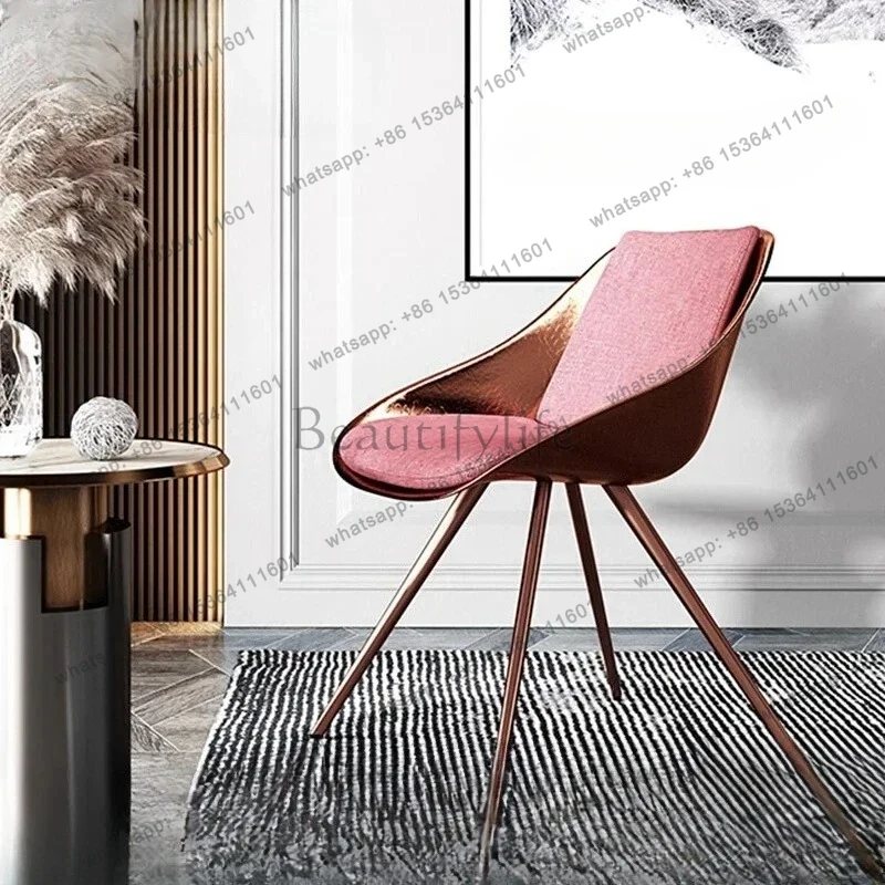 Stainless steel dining chair light luxury household European chair backrest Nordic advanced creative wrought iron makeup
Stainless steel dining chair light luxury household European chair backrest Nordic advanced creative wrought iron makeup