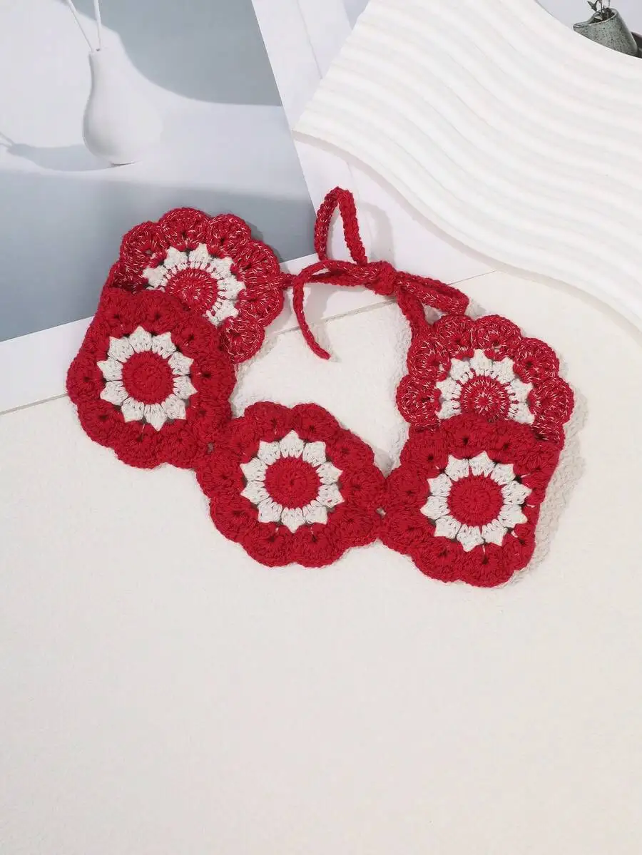 Red White Crochet Flower Headband Bohemian Hair Accessory For Women
Red White Crochet Flower Headband Bohemian Hair Accessory For Women
