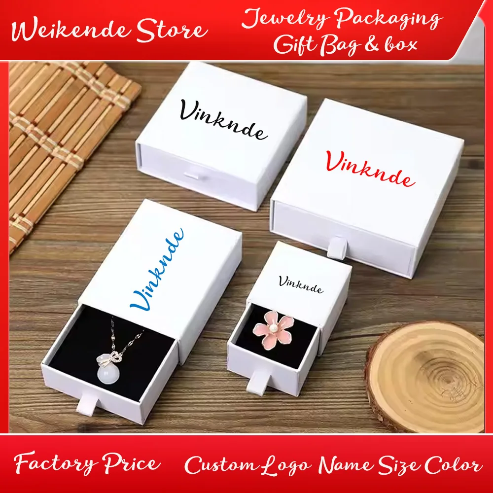 50Pack White Cardboard Jewelry Boxes Drawer Style With Black Sponge Custom Logo Gift Box Bulk For Necklaces Bracelets Earrings
50Pack White Cardboard Jewelry Boxes Drawer Style With Black Sponge Custom Logo Gift Box Bulk For Necklaces Bracelets Earrings