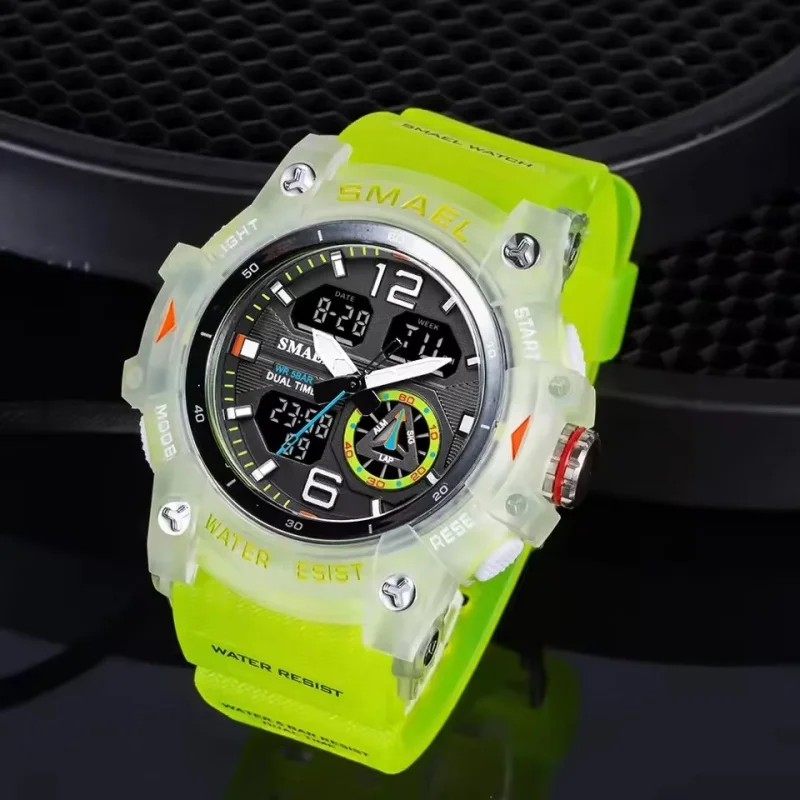 SMAEL 8007 Outdoor Sports Electronic Watch Men's Waterproof Timing Night Light Analog Digital Men's Clock Student Digital Watch
SMAEL 8007 Outdoor Sports Electronic Watch Men's Waterproof Timing Night Light Analog Digital Men's Clock Student Digital Watch