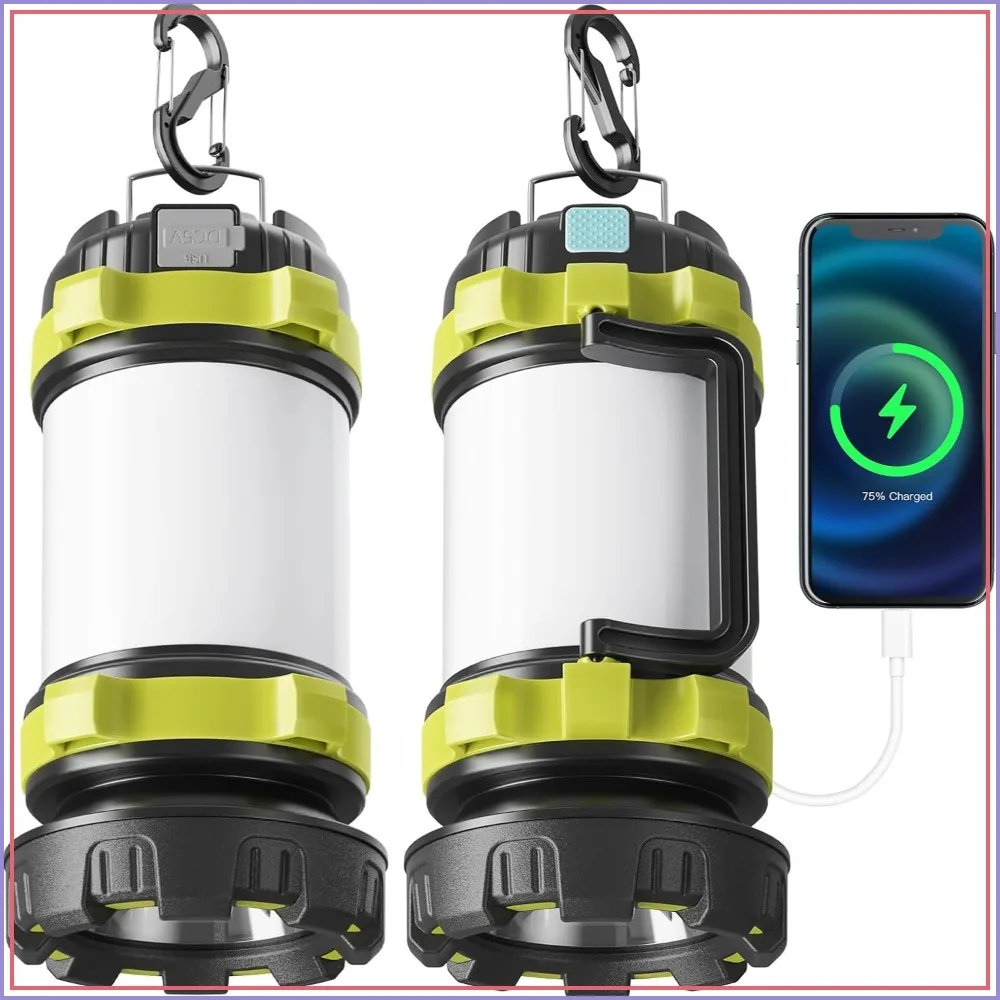 Rechargeable Camping Lantern 4000mAh, 6 Modes, IPX4 Waterproof, 1000 Lumens, Portable LED Flashlight for Hiking & Emergency
Rechargeable Camping Lantern 4000mAh, 6 Modes, IPX4 Waterproof, 1000 Lumens, Portable LED Flashlight for Hiking & Emergency