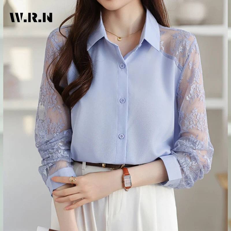 Elegant Fairy Long Sleeve Turn-down Collar Lace Patchwork Shirts 2025 Spring Women Luxury Classic Office Lady Basics Blouse
Elegant Fairy Long Sleeve Turn-down Collar Lace Patchwork Shirts 2025 Spring Women Luxury Classic Office Lady Basics Blouse