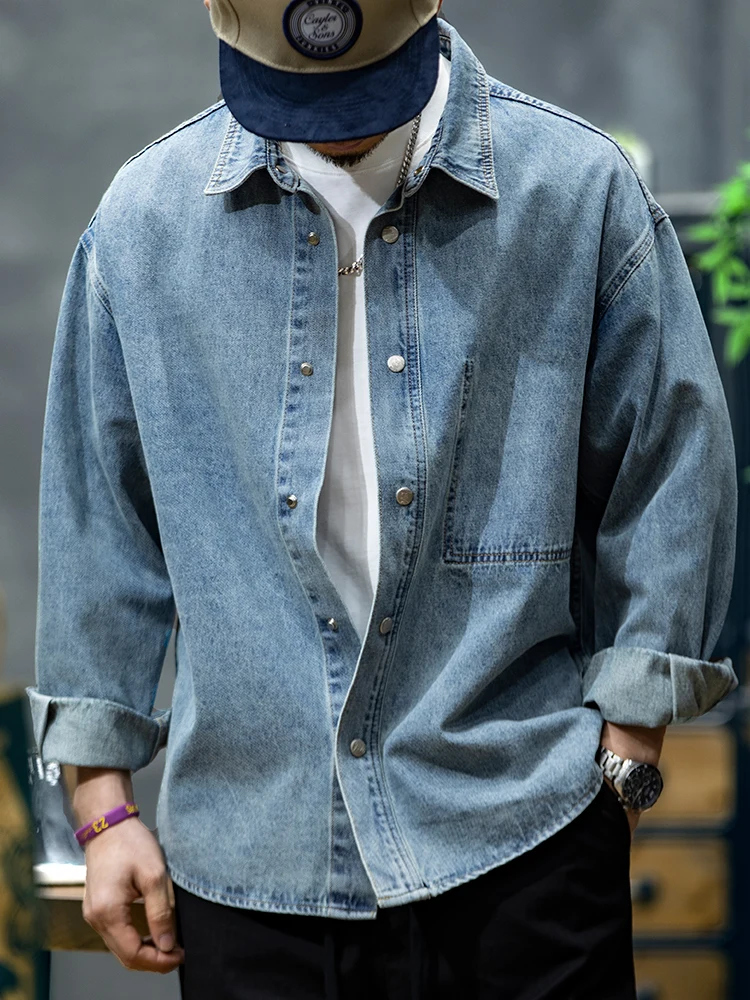 Loose Fit Long Sleeve Men's Denim Shirt Vintage Large Size Casual Versatile Outerwear Spring Autumn Wear Resistant American S...
Loose Fit Long Sleeve Men's Denim Shirt Vintage Large Size Casual Versatile Outerwear Spring Autumn Wear Resistant American S...
