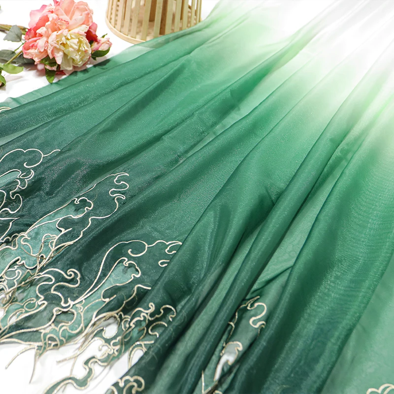 Chinese Style Embroidery Fabric Gradient DIY Tail Edges Designer Fabric For Sewing Skirts Hanfu Dress Stage Costume Doll Cloth
Chinese Style Embroidery Fabric Gradient DIY Tail Edges Designer Fabric For Sewing Skirts Hanfu Dress Stage Costume Doll Cloth